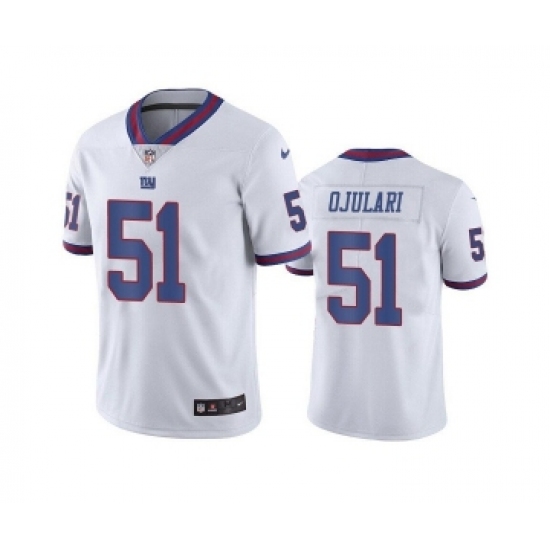 Men's New York Giants #51 Azeez Ojulari White Color Rush Limited Stitched Jersey - Ujersey