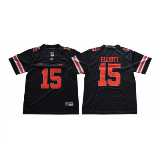 Ohio State Buckeyes 15 Ezekiel Elliott Black College Football Jersey - Ujersey