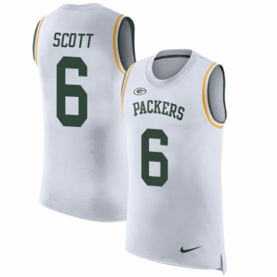 Men's Nike Green Bay Packers #6 JK Scott White Rush Player Name & Number Tank Top NFL Jersey - Ujersey