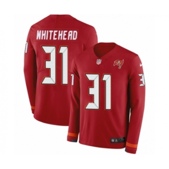 Youth Nike Tampa Bay Buccaneers #31 Jordan Whitehead Limited Red Therma Long Sleeve NFL Jersey - Ujersey