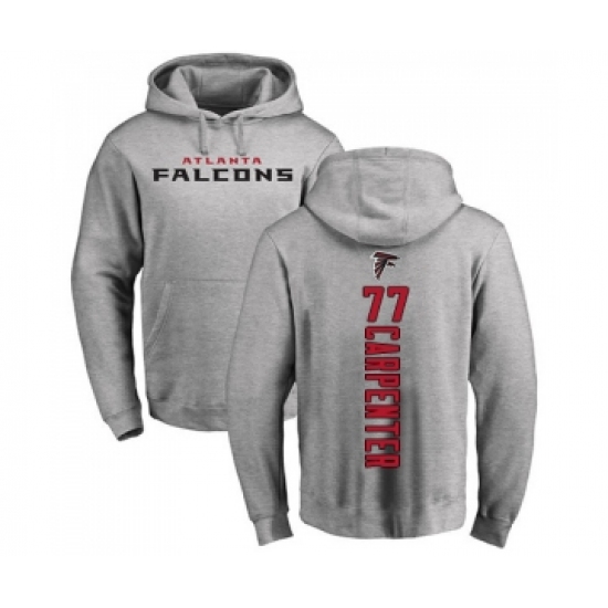 Football Atlanta Falcons #77 James Carpenter Ash Backer Pullover Hoodie - Ujersey