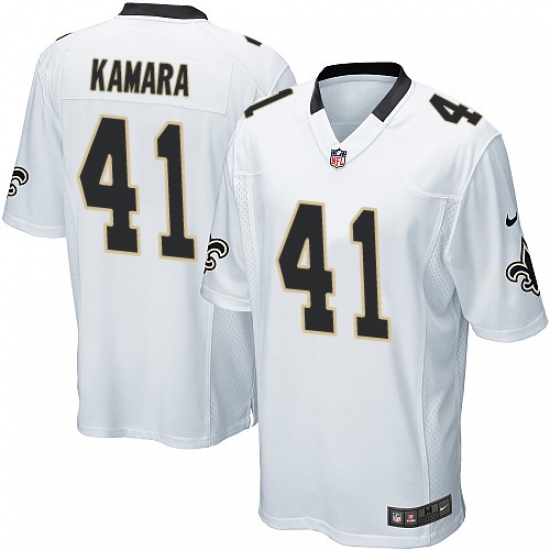 Men's Nike New Orleans Saints #41 Alvin Kamara Game White NFL Jersey - Ujersey