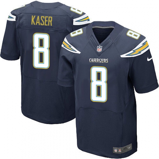 Men's Nike Los Angeles Chargers #8 Drew Kaser Elite Navy Blue Team Color NFL Jersey - Ujersey