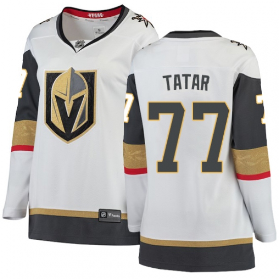 Women's Vegas Golden Knights #77 Tomas Tatar Authentic White Away Fanatics Branded Breakaway NHL Jersey - Ujersey