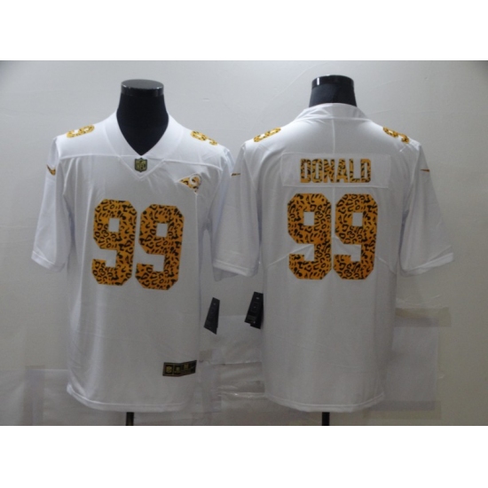 Men's Los Angeles Rams #99 Aaron Donald White Nike Leopard Print Limited Jersey - Ujersey