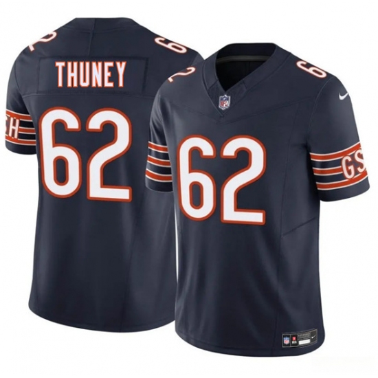 Men's Chicago Bears #62 Joe Thuney Navy 2025 F.U.S.E. Vapor Football Stitched Jersey - Ujersey