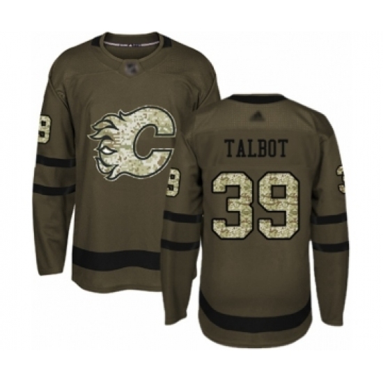 Youth Calgary Flames #39 Cam Talbot Authentic Green Salute to Service Hockey Jersey - Ujersey