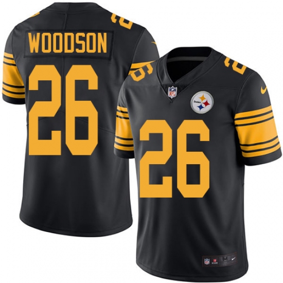 Youth Nike Pittsburgh Steelers #26 Rod Woodson Limited Black Rush Vapor Untouchable NFL Jersey - Ujersey