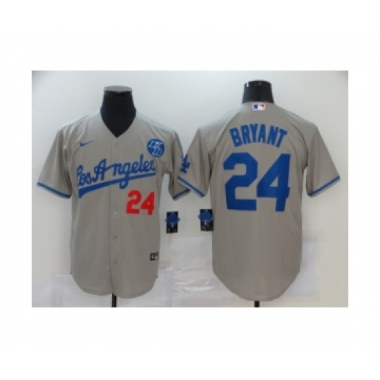 Los Angeles Dodgers #24 Kobe Bryant Gray Jersey - Ujersey