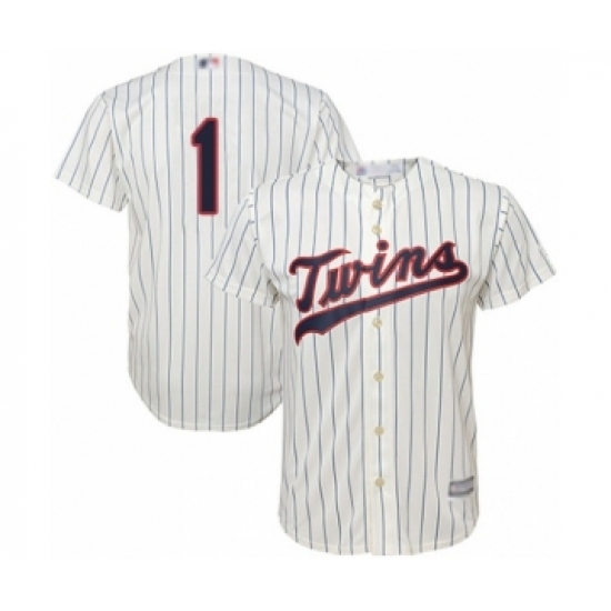 Youth Minnesota Twins #1 Nick Gordon Authentic Cream Alternate Cool Base Baseball Player Jersey