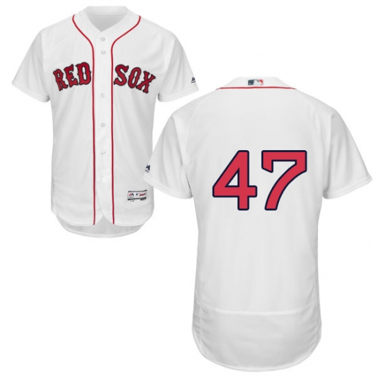 Men's Majestic Boston Red Sox #47 Tyler Thornburg White Flexbase Authentic Collection MLB Jersey - Ujersey