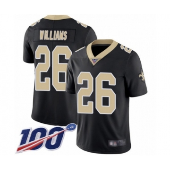 Men's New Orleans Saints #26 P.J. Williams Black Team Color Vapor Untouchable Limited Player 100th Season Football Jersey - Ujersey