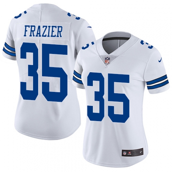 Women's Nike Dallas Cowboys #35 Kavon Frazier White Vapor Untouchable Limited Player NFL Jersey - Ujersey