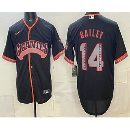 Men's San Francisco Giants #14 Patrick Bailey Black 2026 Alternate Stadium Stitched Jersey - Ujersey