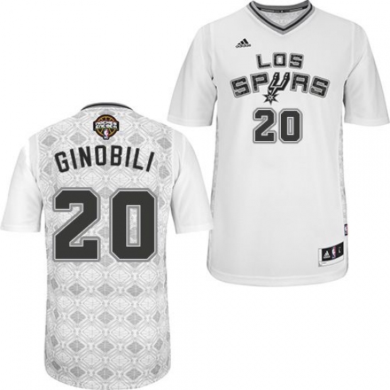Men's Adidas San Antonio Spurs #20 Manu Ginobili Swingman White New Latin Nights NBA Jersey - Ujersey