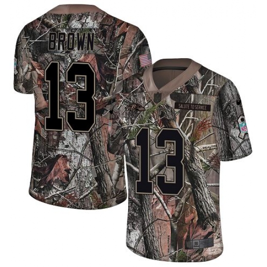 Youth Nike Baltimore Ravens #13 John Brown Limited Camo Salute to Service NFL Jersey - Ujersey