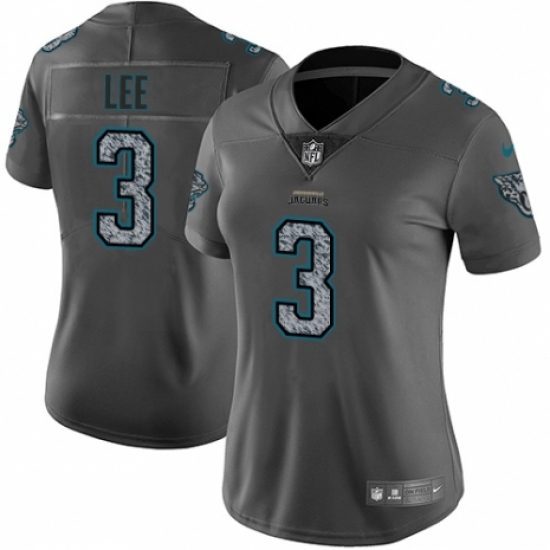 Women's Nike Jacksonville Jaguars #3 Tanner Lee Gray Static Vapor Untouchable Limited NFL Jersey - Ujersey