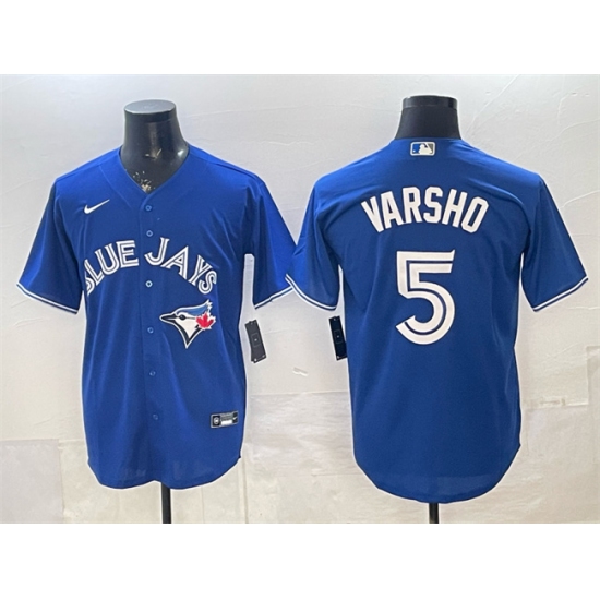 Men's Toronto Blue Jays #5 Daulton Varsho Royal 2025 Cool Base Stitched Baseball Jersey - Ujersey