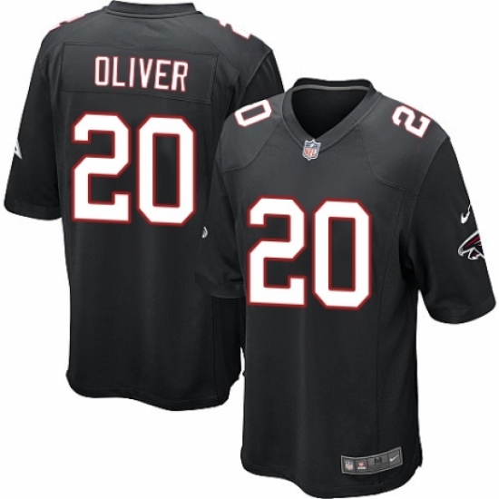 Men's Nike Atlanta Falcons #20 Isaiah Oliver Game Black Alternate NFL Jersey - Ujersey