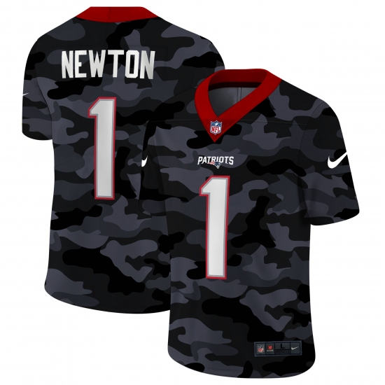 Men's New England Patriots #1 Cam Newton Camo 2020 Nike Limited Jersey - Ujersey