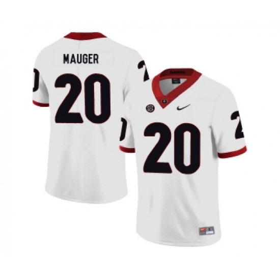 Georgia Bulldogs 20 Quincy Mauger White Nike College Football Jersey - Ujersey