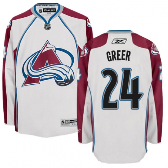 Youth Reebok Colorado Avalanche #24 A.J. Greer Authentic White Away NHL Jersey - Ujersey
