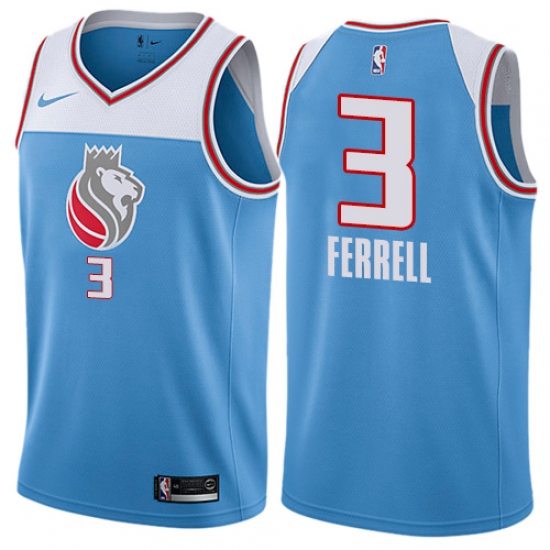 Youth Nike Sacramento Kings #3 Yogi Ferrell Swingman Blue NBA Jersey - City Edition - Ujersey