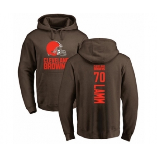 Football Cleveland Browns #70 Kendall Lamm Brown Backer Pullover Hoodie - Ujersey