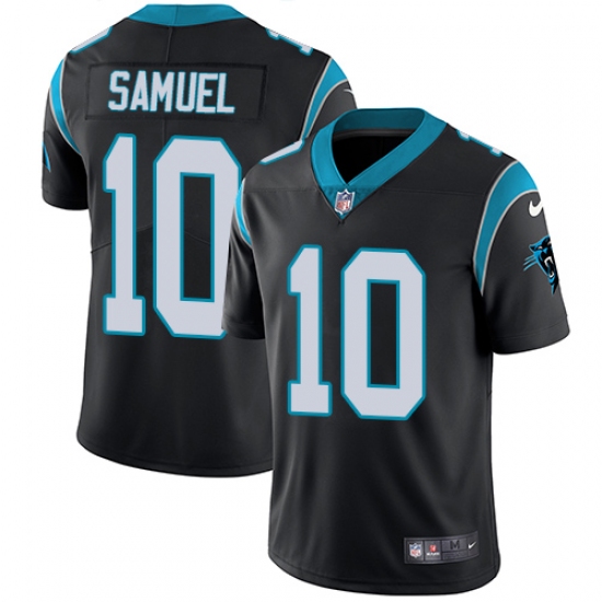 Men's Nike Carolina Panthers #10 Curtis Samuel Black Team Color Vapor Untouchable Limited Player NFL Jersey - Ujersey