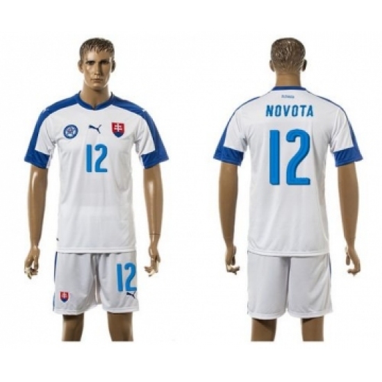 Slovakia #12 Novota Home Soccer Country Jersey