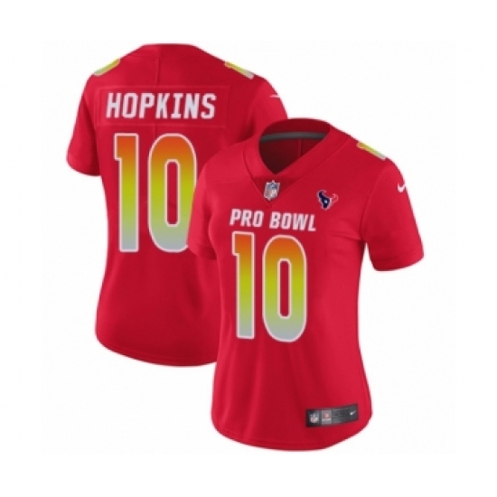 Women's Nike Houston Texans #10 DeAndre Hopkins Limited Red AFC 2019 Pro Bowl NFL Jersey - Ujersey