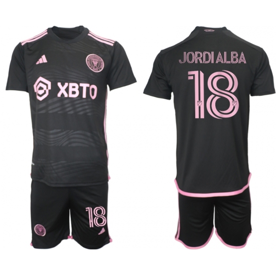 Men's Inter Miami CF #18 Jordialba Black 2023-24 Away Soccer Jersey - Ujersey