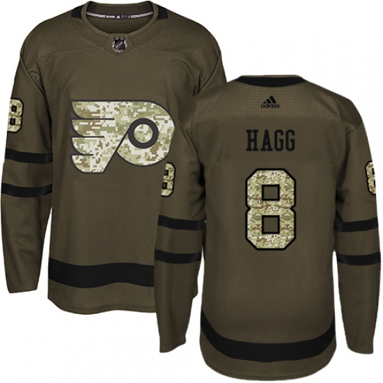 Youth Adidas Philadelphia Flyers #8 Robert Hagg Authentic Green Salute to Service NHL Jersey - Ujersey