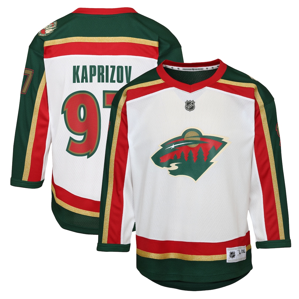 Youth Minnesota Wild Kirill Kaprizov White 25th Anniversary Replica Player Jersey - ujerseystore