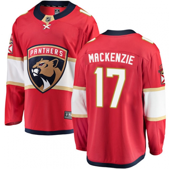 Men's Florida Panthers #17 Derek MacKenzie Fanatics Branded Red Home Breakaway NHL Jersey - Ujersey