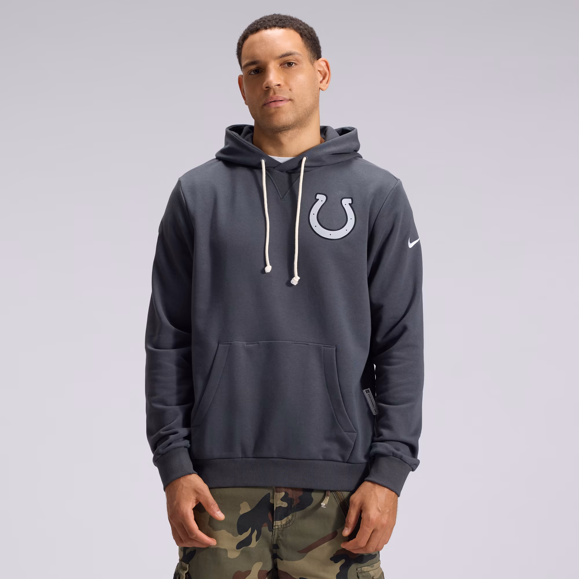 Men's Indianapolis Colts  Nike Anthracite 2026 Rivalries Collection Standard Issue Sideline Pullover Hoodie