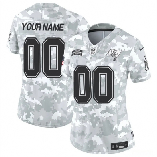 Women's Tampa Bay Buccaneers Active Player Custom 2024 F.U.S.E Arctic Camo Salute To Service Limited Stitched Football Jersey(Run Small) - Ujersey