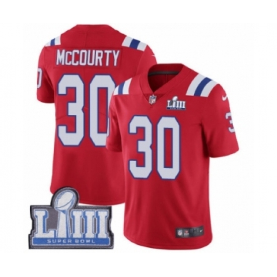 Men's Nike New England Patriots #30 Jason McCourty Red Alternate Vapor Untouchable Limited Player Super Bowl LIII Bound NFL Jersey - Ujersey