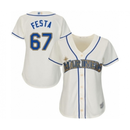 Women's Seattle Mariners #67 Matt Festa Authentic Cream Alternate Cool Base Baseball Player Jersey - Ujersey