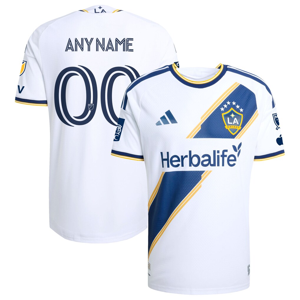 Men's LA Galaxy adidas White 2026 The VeloCITY Kit On-Field Authentic Patch Custom Jersey - Ujersey