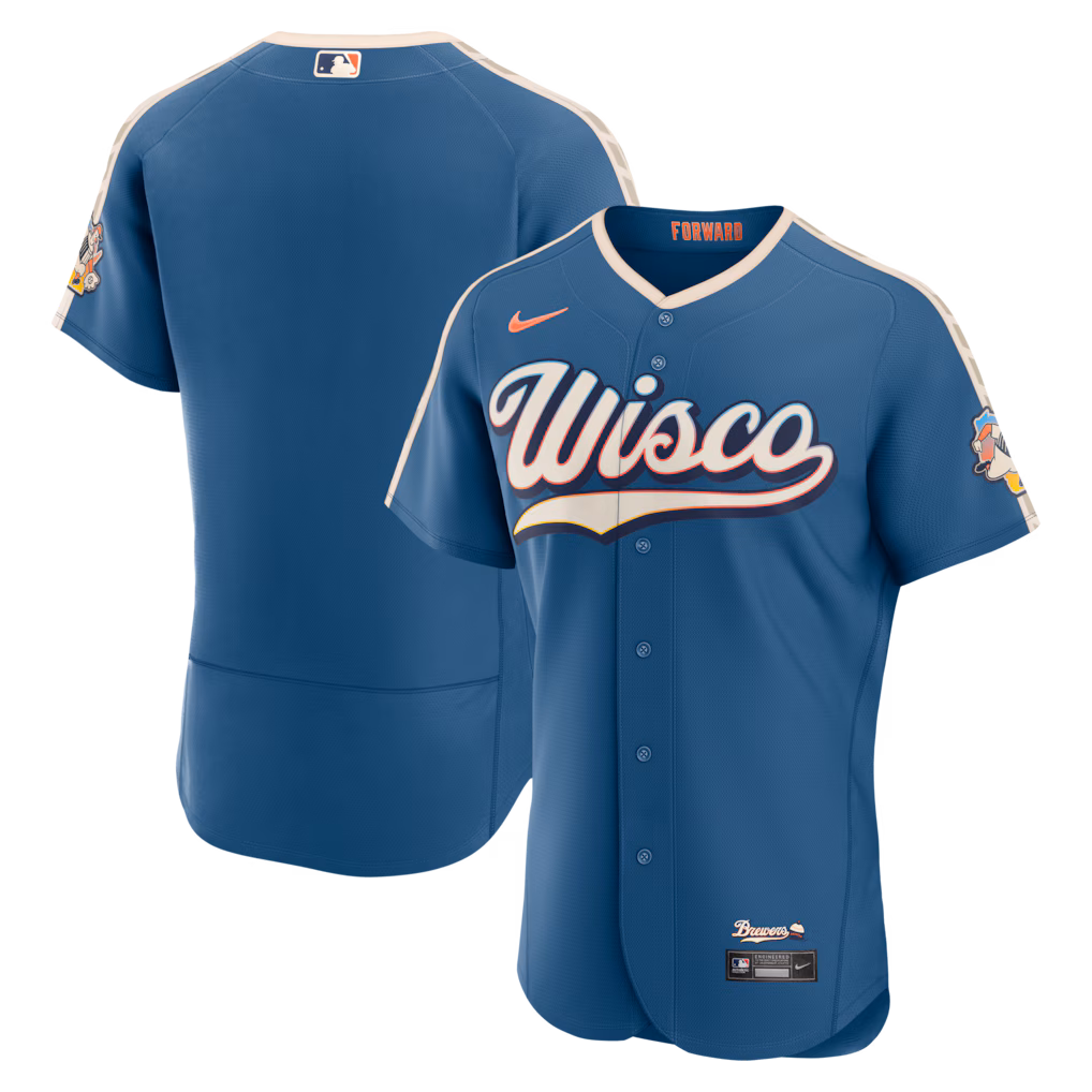 Men's Milwaukee Brewers Nike Mineral Blue 2026 City Connect Authentic Jersey - U-jersey