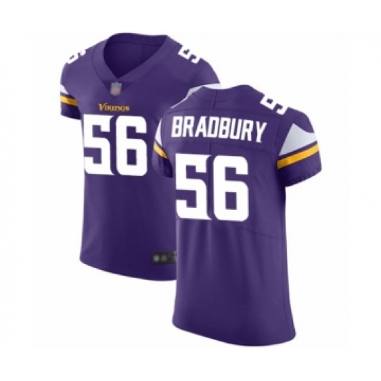 Men's Minnesota Vikings #56 Garrett Bradbury Purple Team Color Vapor Untouchable Elite Player Football Jersey - Ujersey
