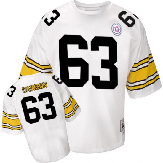 Mitchell And Ness Pittsburgh Steelers #63 Dermontti Dawson White Authentic Throwback NFL Jersey - Ujersey