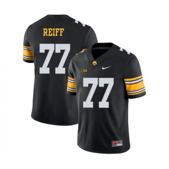 Iowa Hawkeyes 77 Riley Reiff Black College Football Jersey - Ujersey