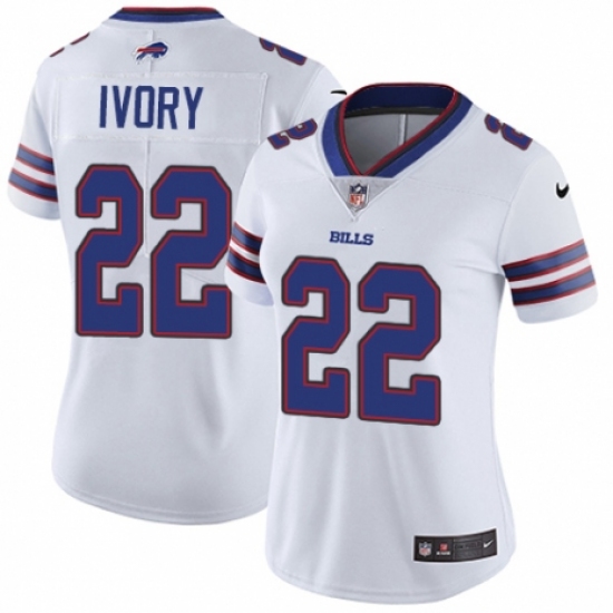Women's Nike Buffalo Bills #22 Chris Ivory White Vapor Untouchable Limited Player NFL Jersey - Ujersey