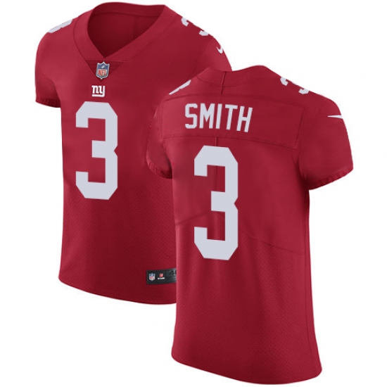 Men's Nike New York Giants #3 Geno Smith Red Alternate Vapor Untouchable Elite Player NFL Jersey - Ujersey
