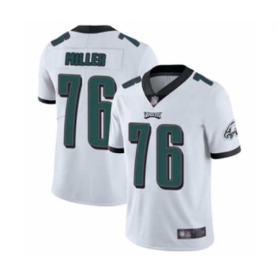 Men's Philadelphia Eagles #76 Shareef Miller White Vapor Untouchable Limited Player Football Jersey - Ujersey