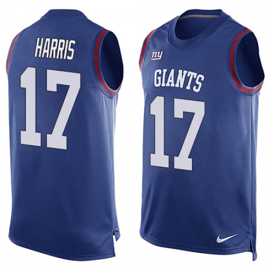 Men's Nike New York Giants #17 Dwayne Harris Limited Royal Blue Player Name & Number Tank Top NFL Jersey - Ujersey