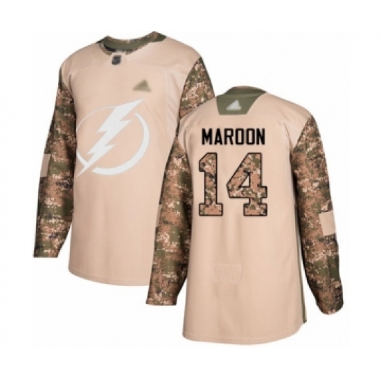 Youth Tampa Bay Lightning #14 Patrick Maroon Authentic Camo Veterans Day Practice Hockey Jersey - Ujersey