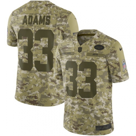 Men's Nike New York Jets #33 Jamal Adams Limited Camo 2018 Salute to Service NFL Jersey - Ujersey